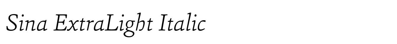 Sina ExtraLight Italic